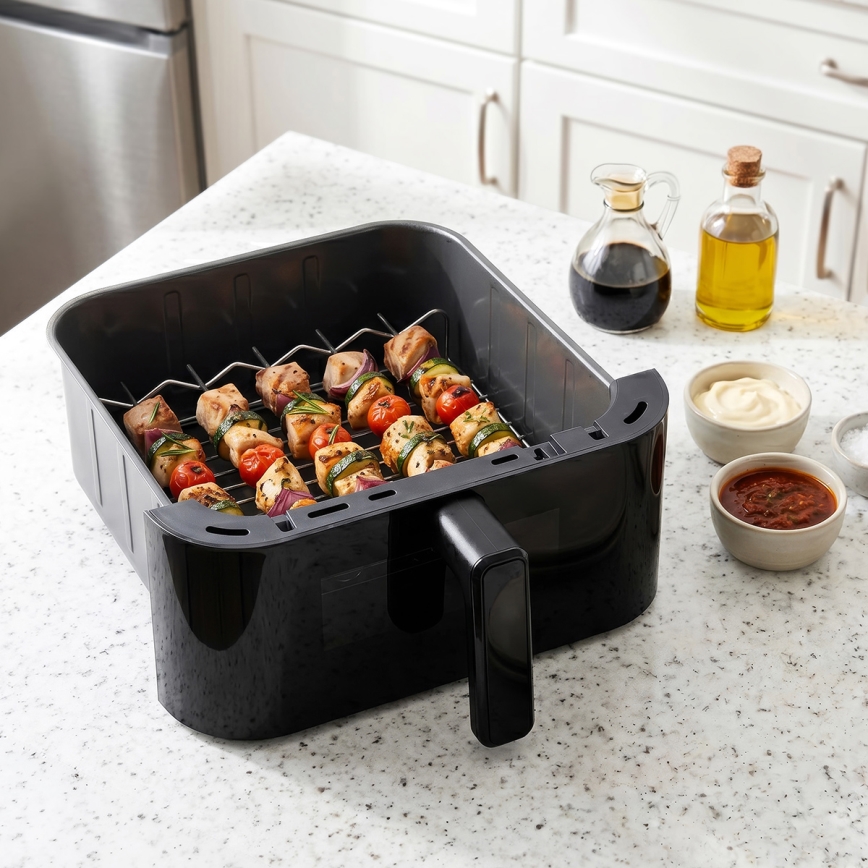 TESLA Electronics AirCook - 3-strefowa frytkownica na gorące powietrze 14,5 l 2800W/230V czarna