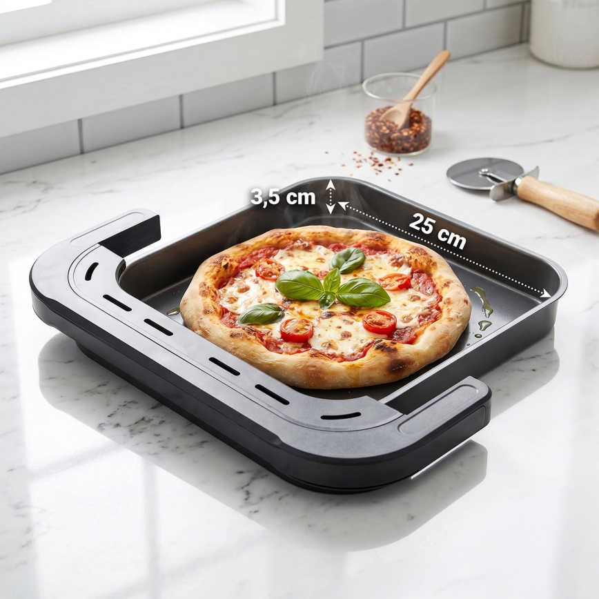 TESLA Electronics AirCook - 3-strefowa frytkownica na gorące powietrze 14,5 l 2800W/230V czarna