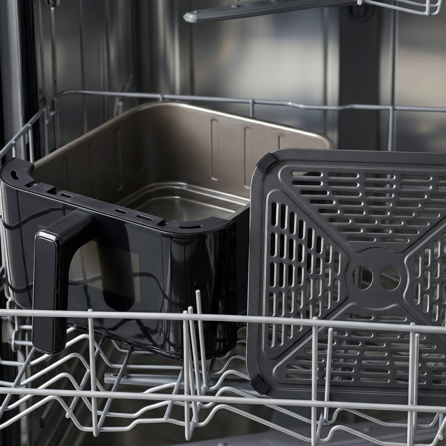 TESLA Electronics AirCook - 3-strefowa frytkownica na gorące powietrze 14,5 l 2800W/230V czarna
