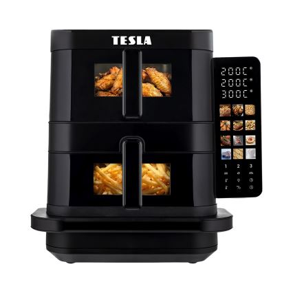 TESLA Electronics AirCook - 3-strefowa frytkownica na gorące powietrze 14,5 l 2800W/230V czarna