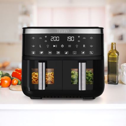 TESLA Electronics AirCook - Wielofunkcyjny dualny cyfrowy Frytownica na gorące powietrze 7,6 l 2850W/230V