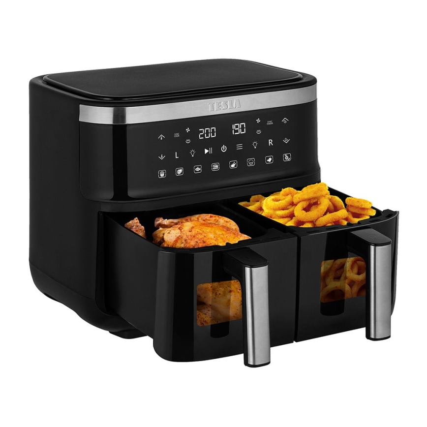 TESLA Electronics AirCook - Wielofunkcyjny dualny cyfrowy Frytownica na gorące powietrze 7,6 l 2850W/230V