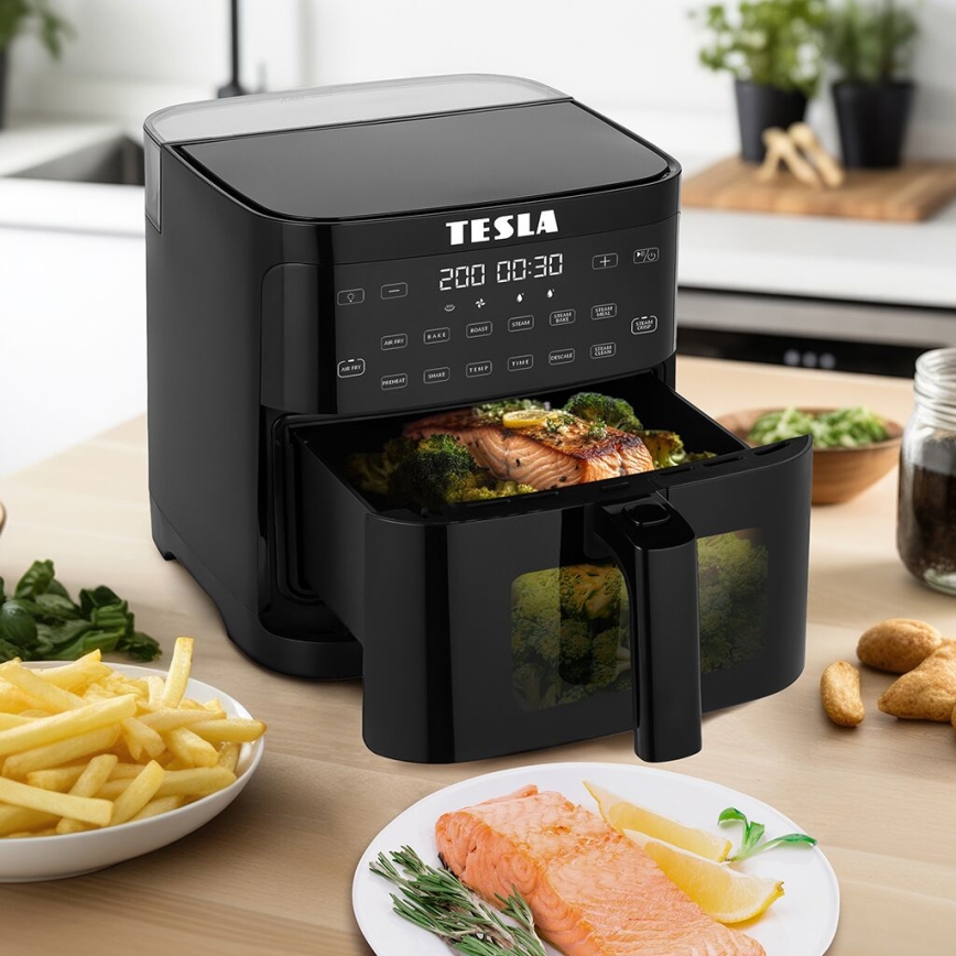 TESLA Electronics AirCook - Wielofunkcyjna frytkownica parowa i na gorące powietrze 5 l 1500W/230V