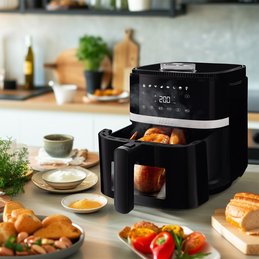 TESLA Electronics AirCook - Wielofunkcyjna cyfrowa frytkownica na gorące powietrze 5 l 1500W/230V