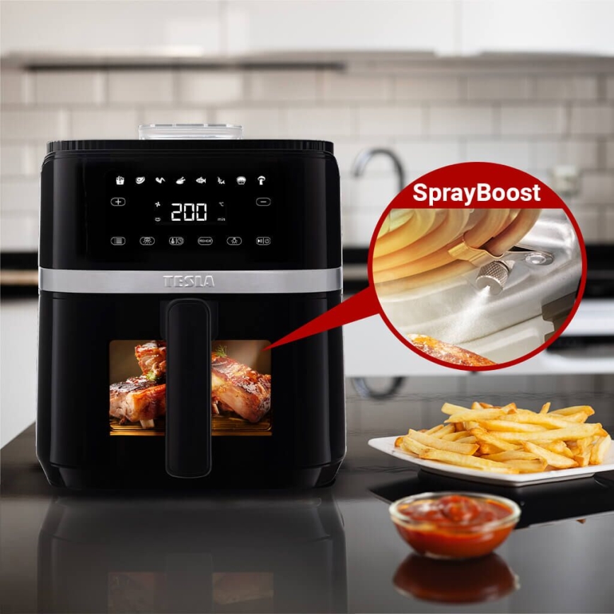 TESLA Electronics AirCook - Wielofunkcyjna cyfrowa frytkownica na gorące powietrze 5 l 1500W/230V