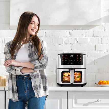 TESLA Electronics AirCook - Wielofunkcyjna cyfrowa frytkownica na gorące powietrze 7 l 1600W/230V