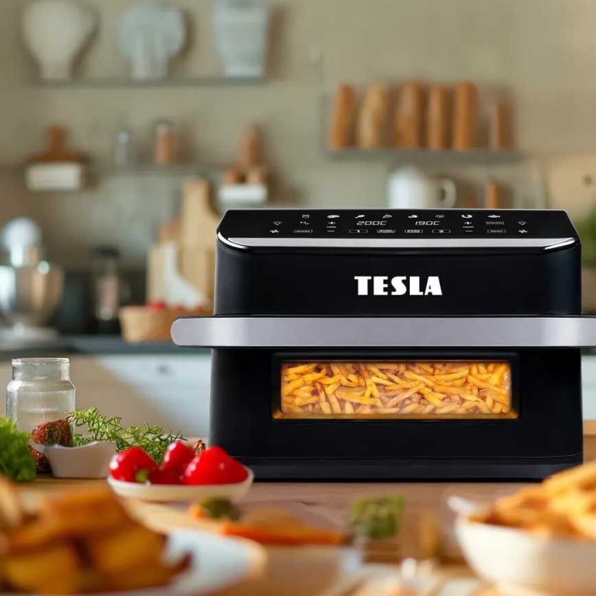 TESLA Electronics AirCook - Wielofunkcyjna, podwójna cyfrowa frytkownica na gorące powietrze 10 l 2400W/230V