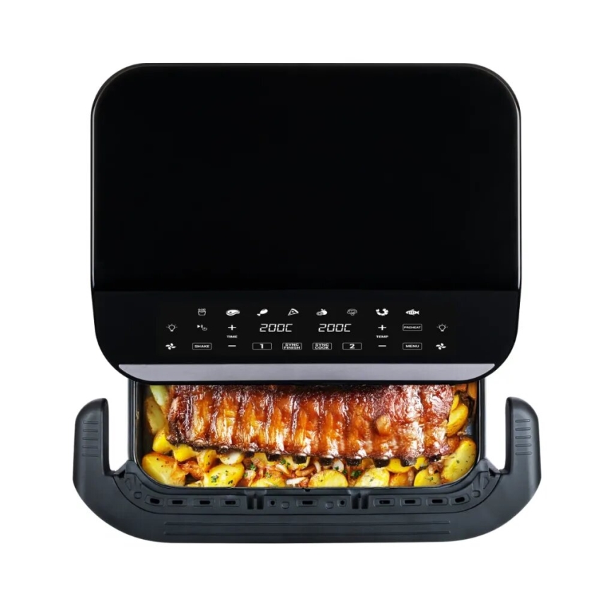 TESLA Electronics AirCook - Wielofunkcyjna, podwójna cyfrowa frytkownica na gorące powietrze 10 l 2400W/230V