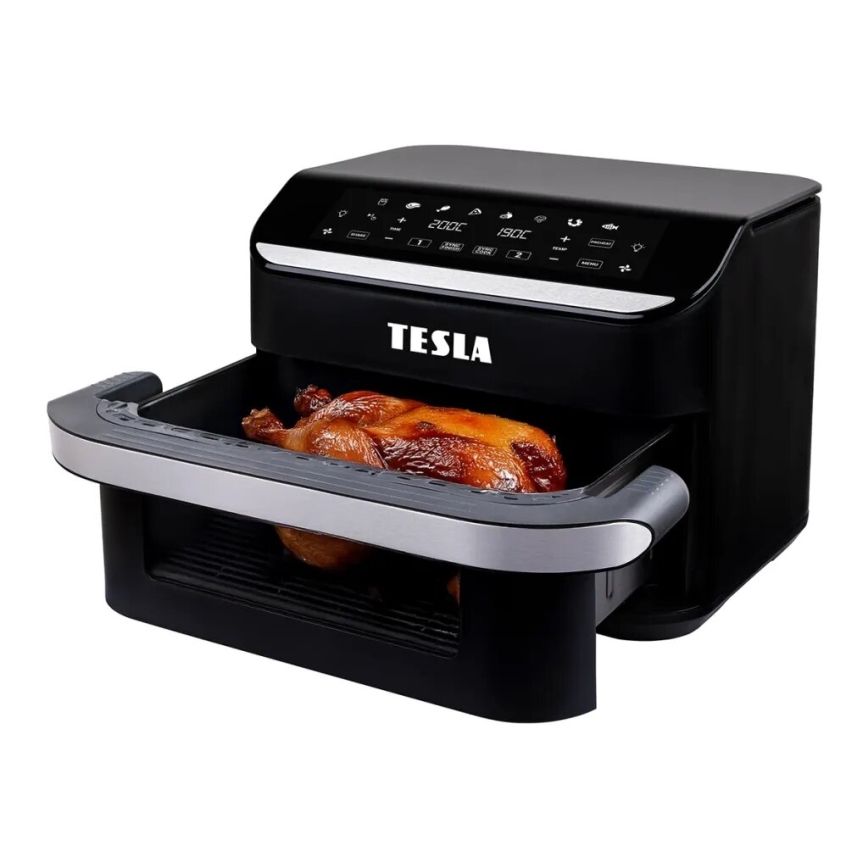 TESLA Electronics AirCook - Wielofunkcyjna, podwójna cyfrowa frytkownica na gorące powietrze 10 l 2400W/230V