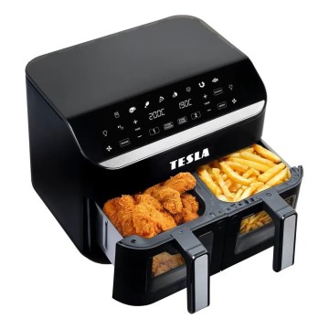 TESLA Electronics AirCook - Wielofunkcyjna, podwójna cyfrowa frytkownica na gorące powietrze 9 l 2400W/230V