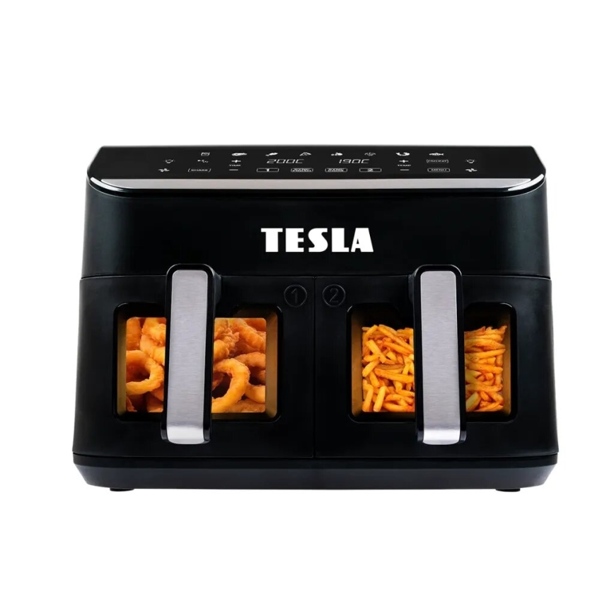 TESLA Electronics AirCook - Wielofunkcyjna, podwójna cyfrowa frytkownica na gorące powietrze 9 l 2400W/230V