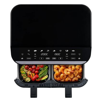 TESLA Electronics AirCook - Wielofunkcyjna, podwójna cyfrowa frytkownica na gorące powietrze 9 l 2400W/230V
