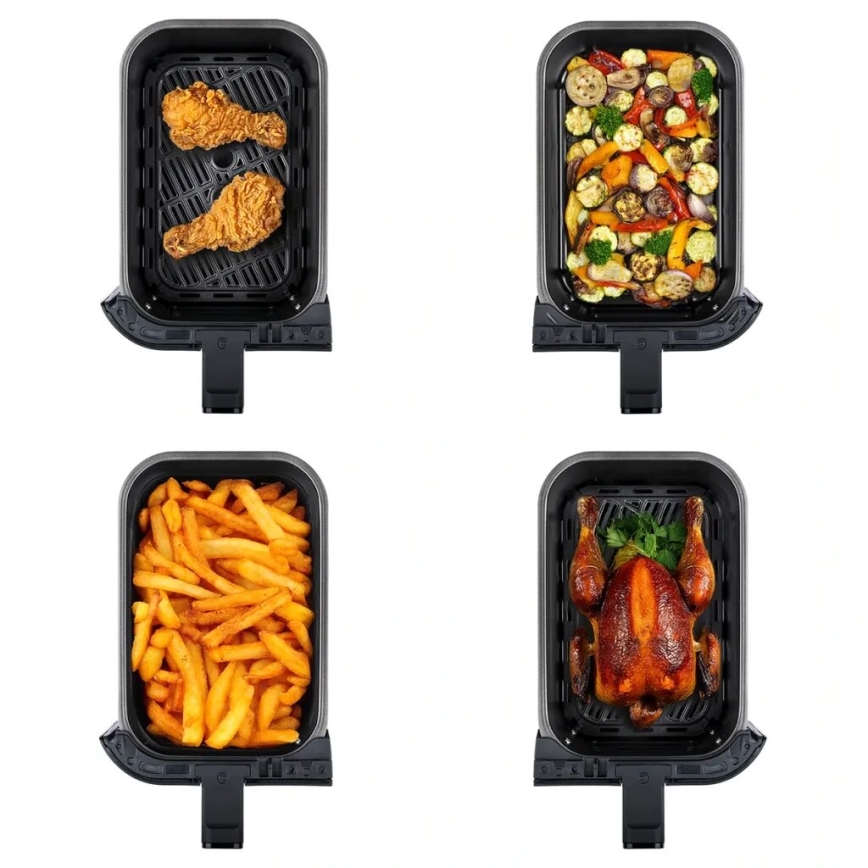 TESLA Electronics AirCook - Wielofunkcyjna, podwójna cyfrowa frytkownica na gorące powietrze 9 l 2400W/230V