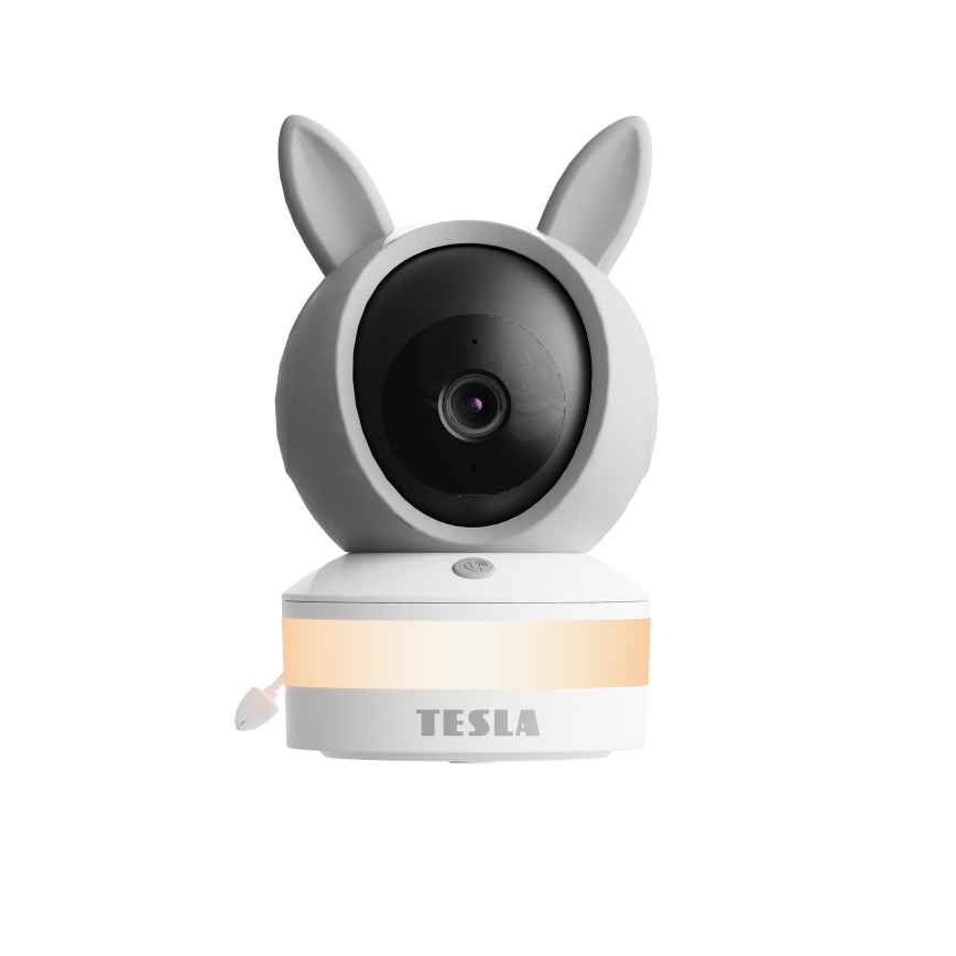 TESLA Electronics Bambino - Inteligentna niania wideo 4 MP (2560p), 5V, Wi-Fi, Tuya, szaro-biała