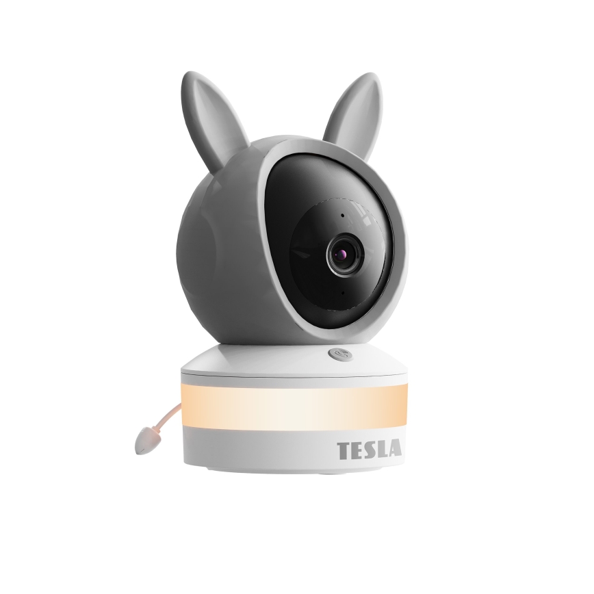 TESLA Electronics Bambino - Inteligentna niania wideo 4 MP (2560p), 5V, Wi-Fi, Tuya, szaro-biała