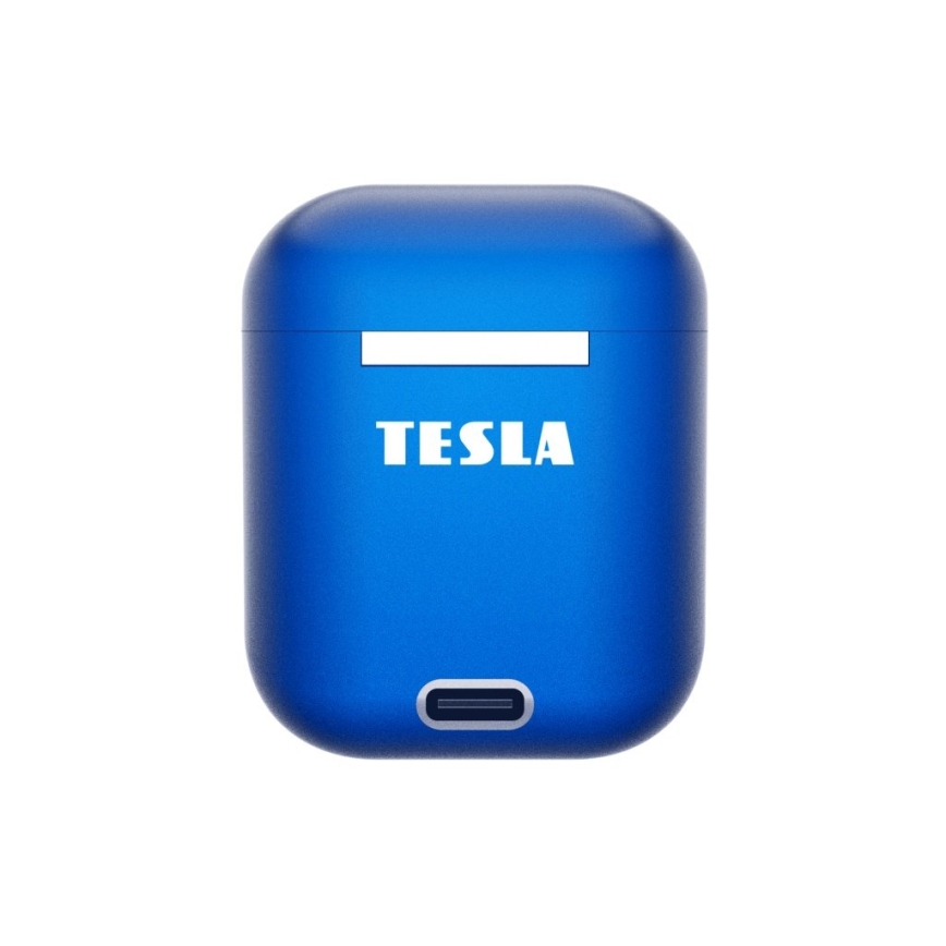 TESLA Electronics - Bezprzewodowe słuchawki 300 mAh + 2x 25 mAh IPX4 niebieskie
