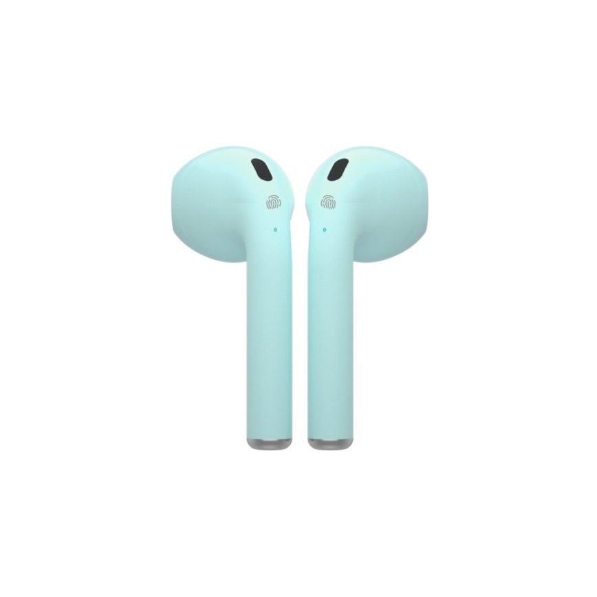 TESLA Electronics - Bezprzewodowe słuchawki 300 mAh + 2x 25 mAh IPX4 turkusowe