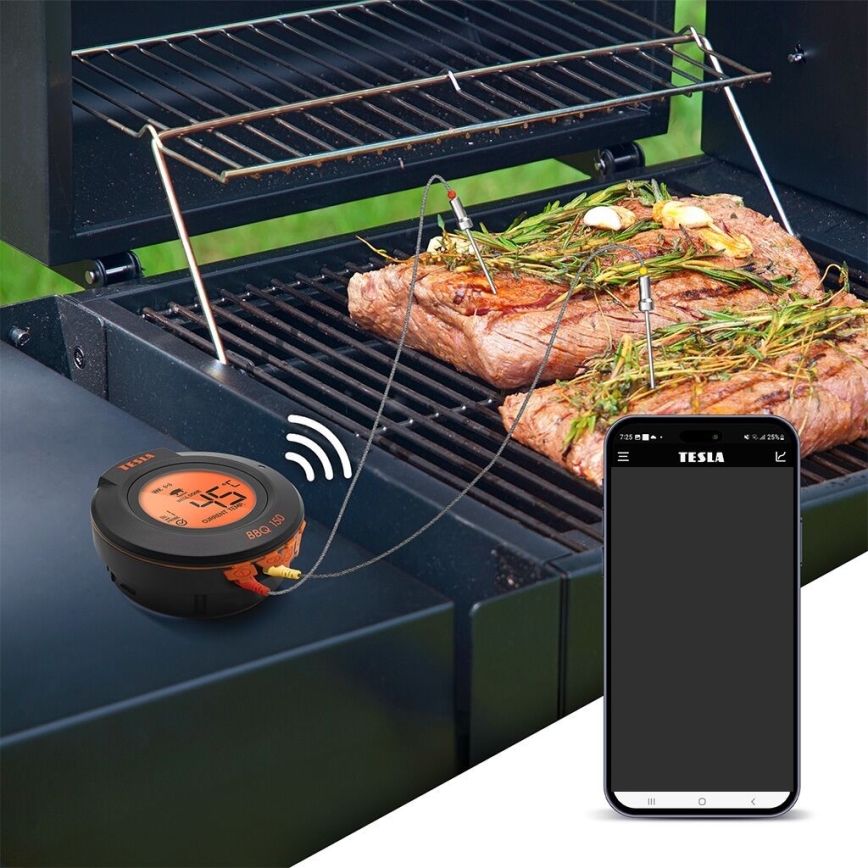 TESLA Electronics Cook - Cyfrowy termometr do mięsa z sondą 0-400 °C 2xAA IP65