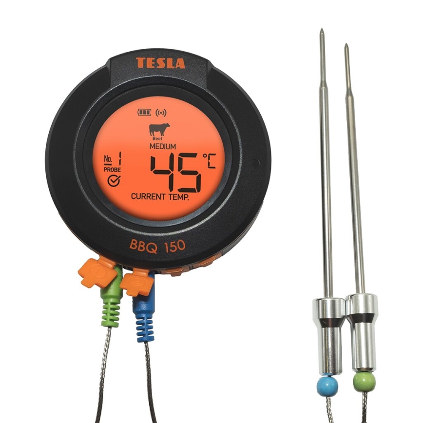 TESLA Electronics Cook - Cyfrowy termometr do mięsa z sondą 0-400 °C 2xAA IP65