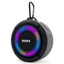 TESLA Electronics - LED RGB Głośnik bezprzewodowy 5W/1200 mAh/3,7V IPX7 szare