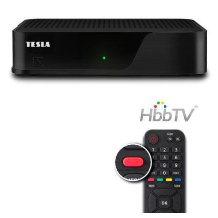 TESLA Electronics - Odbiornik DVB-T2 H.265 (HEVC) z HbbTV 12V + pilot zdalnego sterowania