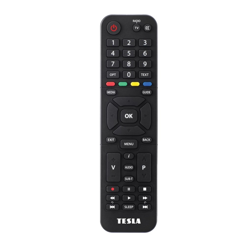 TESLA Electronics - Odbiornik DVB-T2 H.265 (HEVC) z HbbTV 12V + pilot zdalnego sterowania