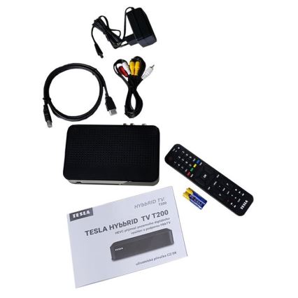 TESLA Electronics - Odbiornik DVB-T2 H.265 (HEVC) z HbbTV 12V + pilot zdalnego sterowania