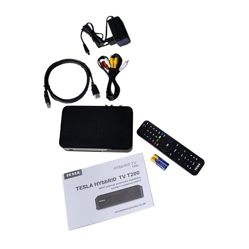 TESLA Electronics - Odbiornik DVB-T2 H.265 (HEVC) z HbbTV 12V + pilot zdalnego sterowania