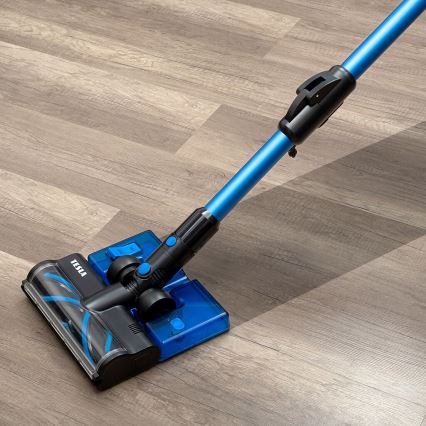 TESLA Electronics PureStar - Elastyczny bezprzewodowy odkurzacz pionowy 3w1 300W/2200 mAh czarny/niebieski