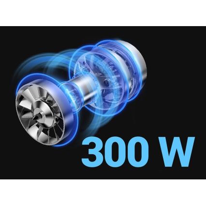 TESLA Electronics PureStar - Elastyczny bezprzewodowy odkurzacz pionowy 3w1 300W/2200 mAh czarny/niebieski