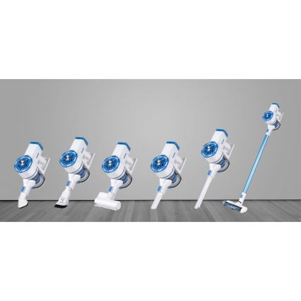 TESLA Electronics PureStar - Stick handheld vacuum cleaner 2w1 220W/2200 mAh 22,2V niebieski/białe