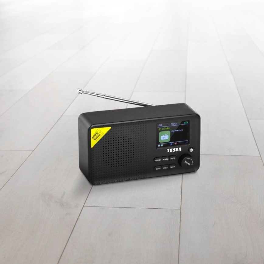 TESLA Electronics - Radio DAB+ FM 5W/1800 mAh czarne
