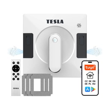 TESLA Electronics RoboStar - Inteligentna myjka do okien z podwójnym strumieniem wody 72W/230V/500 mAh Wi-Fi + zdalne sterowanie