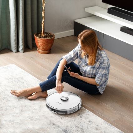 TESLA Electronics RoboStar - Inteligentny odkurzacz robot 2w1 2600 mAh Wi-Fi biały