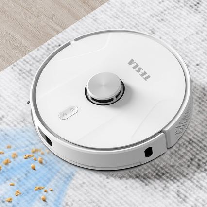 TESLA Electronics RoboStar - Inteligentny odkurzacz robot 2w1 2600 mAh Wi-Fi biały