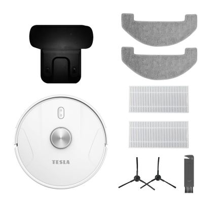 TESLA Electronics RoboStar - Inteligentny odkurzacz robot 2w1 2600 mAh Wi-Fi biały