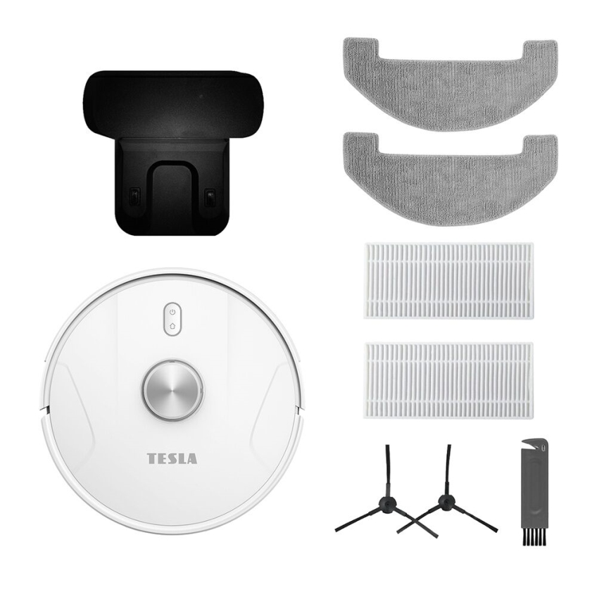 TESLA Electronics RoboStar - Inteligentny odkurzacz robot 2w1 2600 mAh Wi-Fi biały