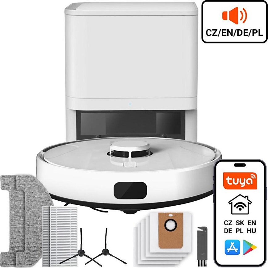 TESLA Electronics RoboStar - Inteligentny odkurzacz robot 2w1 2600 mAh Wi-Fi biały
