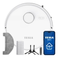 TESLA Electronics RoboStar - Inteligentny robot odkurzający 2 w 1 3200 mAh Wi-Fi biały