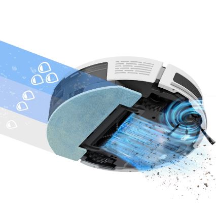 TESLA Electronics RoboStar - Inteligentny robot odkurzający 2 w 1 3200 mAh Wi-Fi biały