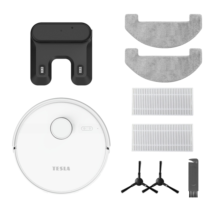 TESLA Electronics RoboStar - Inteligentny robot odkurzający 2 w 1 3200 mAh Wi-Fi biały