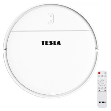 TESLA Electronics RoboStar - Inteligentny robot odkurzający 2w1 2500 mAh Wi-Fi Tuya białe + pilot zdalnego sterowania