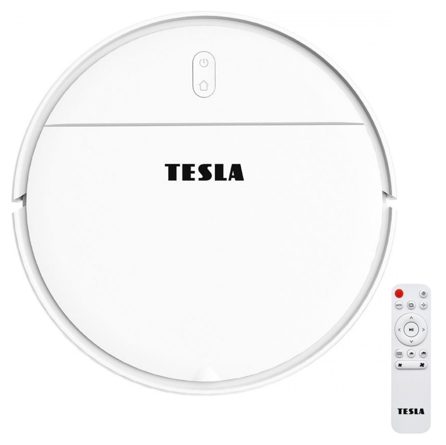 TESLA Electronics RoboStar - Inteligentny robot odkurzający 2w1 2500 mAh Wi-Fi Tuya białe + pilot zdalnego sterowania