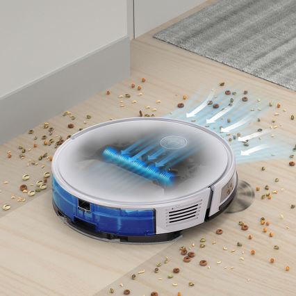 TESLA Electronics RoboStar - Inteligentny robot odkurzający 2w1 2600 mAh Wi-Fi biały + pilot zdalnego sterowania