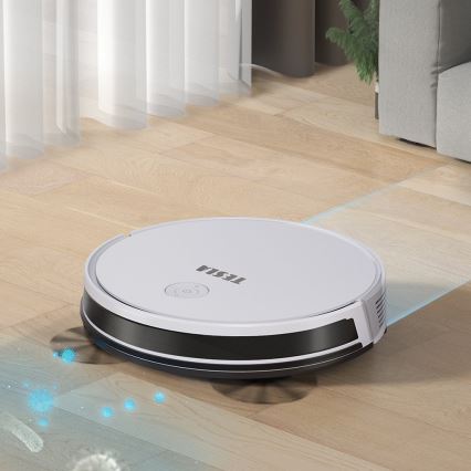 TESLA Electronics RoboStar - Inteligentny robot odkurzający 2w1 2600 mAh Wi-Fi biały + pilot zdalnego sterowania