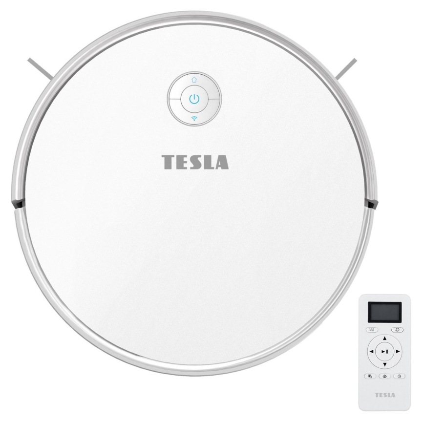 TESLA Electronics RoboStar - Inteligentny robot odkurzający 2w1 2600 mAh Wi-Fi biały + pilot zdalnego sterowania
