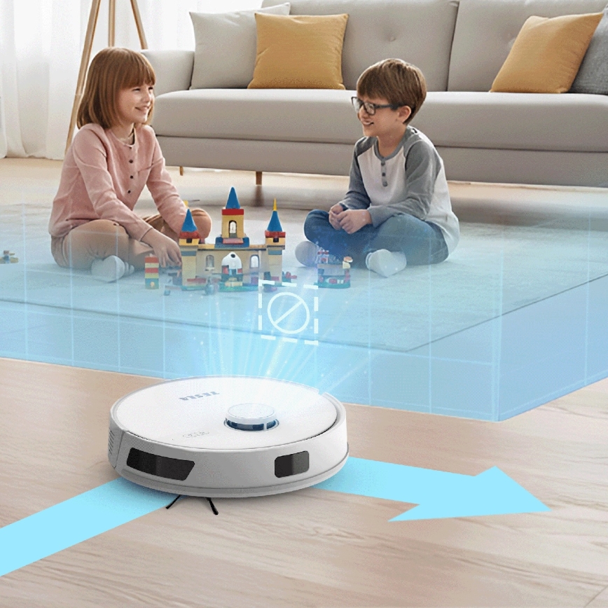 TESLA Electronics RoboStar - Inteligentny robot odkurzający 3 w 1 3200 mAh Wi-Fi biały