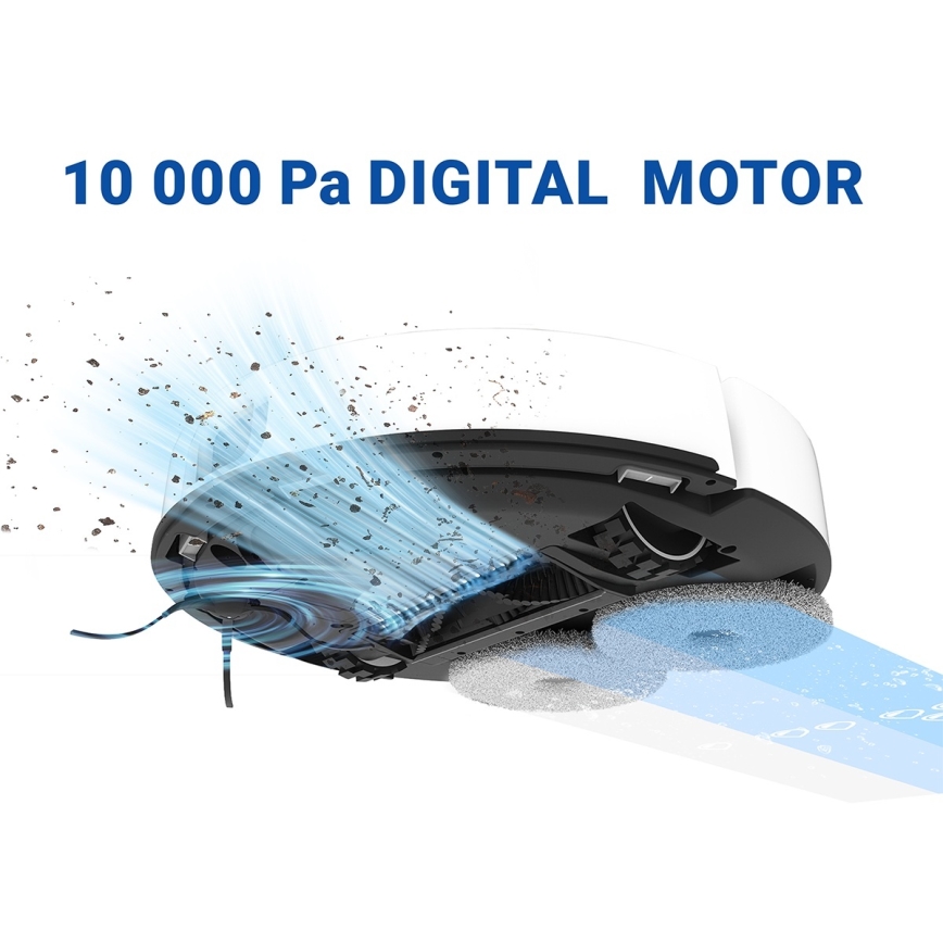 TESLA Electronics RoboStar - inteligentny robot odkurzający 3 w 1 5200 mAh Wi-Fi biały