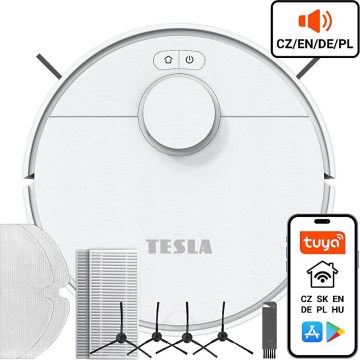 TESLA Electronics RoboStar - Inteligentny robot sprzątający 2w1 2550 mAh Wi-Fi biały