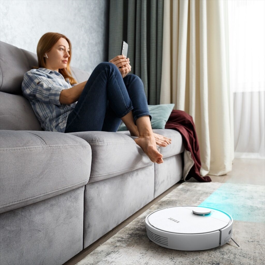 TESLA Electronics RoboStar - Inteligentny robot sprzątający 2w1 2550 mAh Wi-Fi biały